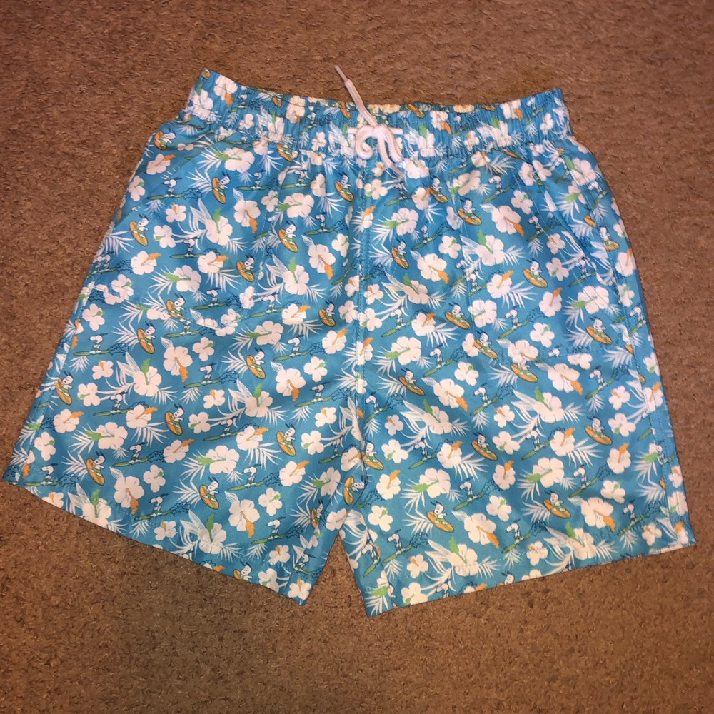 Peanuts Snoopy Surfboard Swimsuit, Size Small